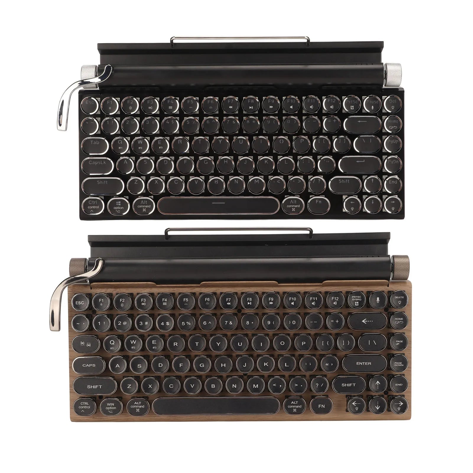 The Key retro mechanical keyboard — in use