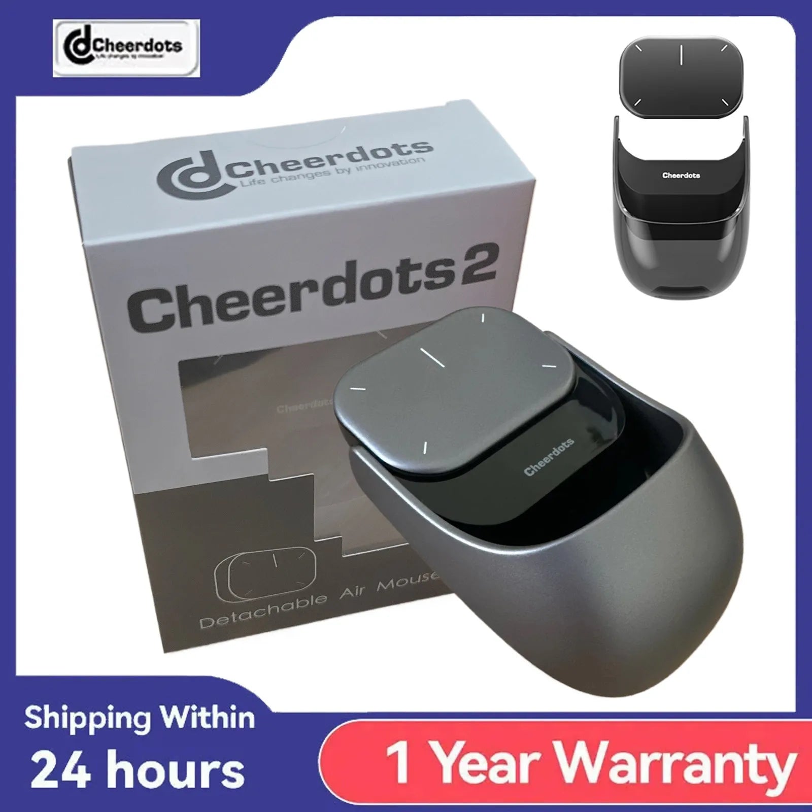 The Cue detachable presenter mouse — main view