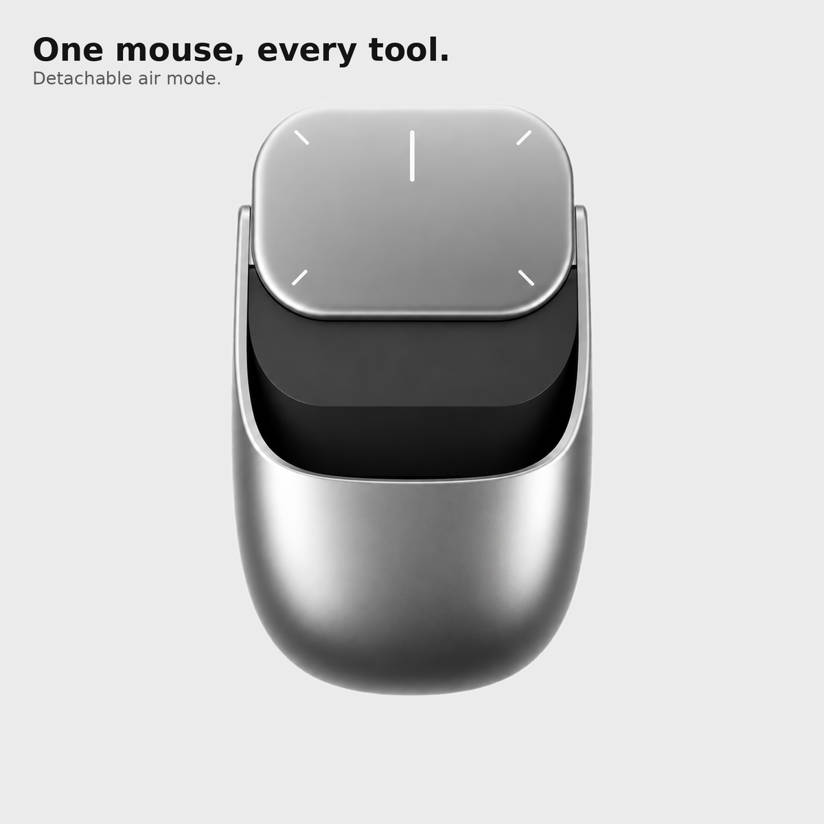 Air Control detachable smart mouse in silver