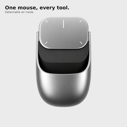 Air Control detachable smart mouse in silver