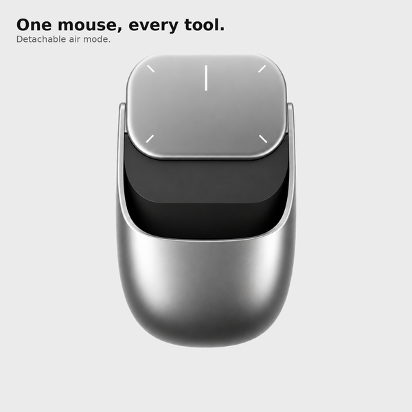 Air Control detachable smart mouse in silver